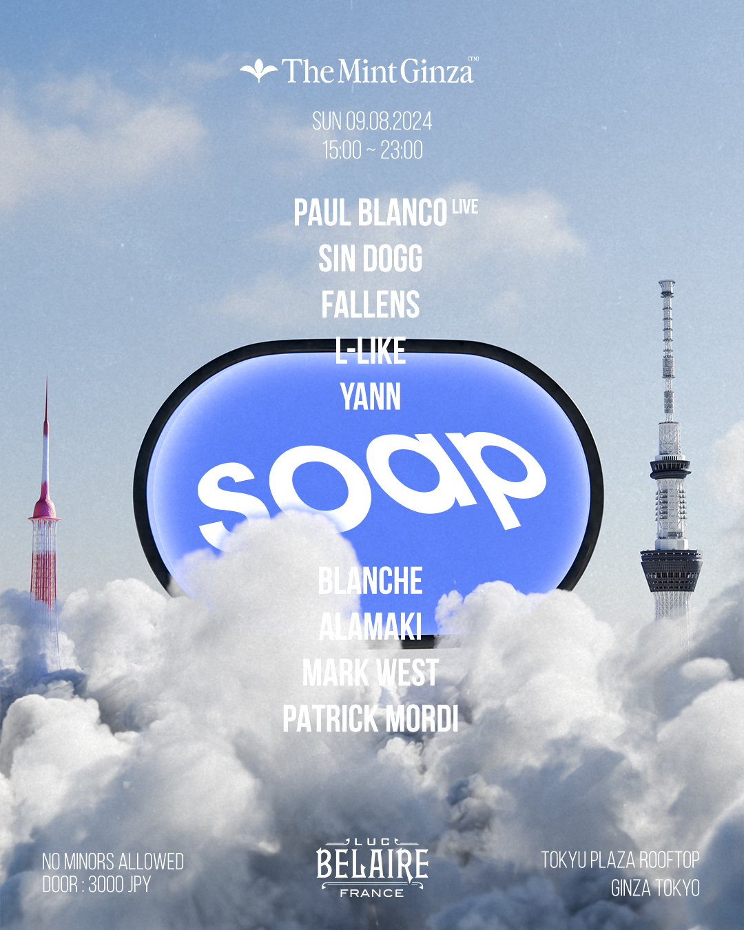 韓国発、人気音楽Soap Seoulが1日限りの屋外音楽パーティー『Soap Air Tokyo』を日本で9/8に開催！